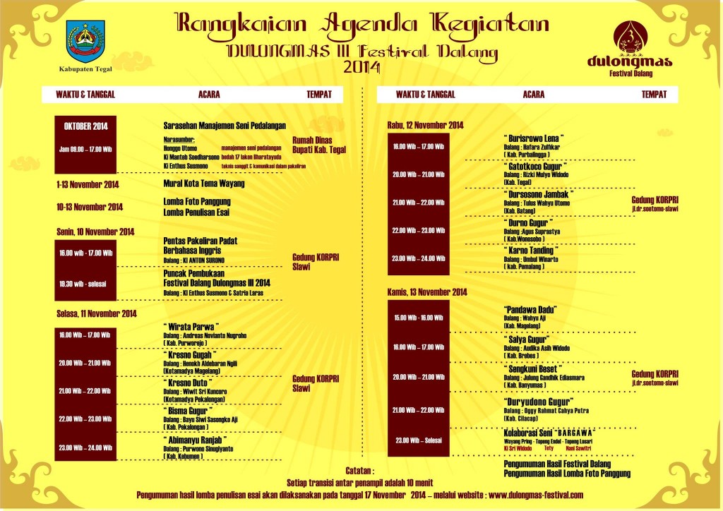 festival Dalang dulongmas tegal