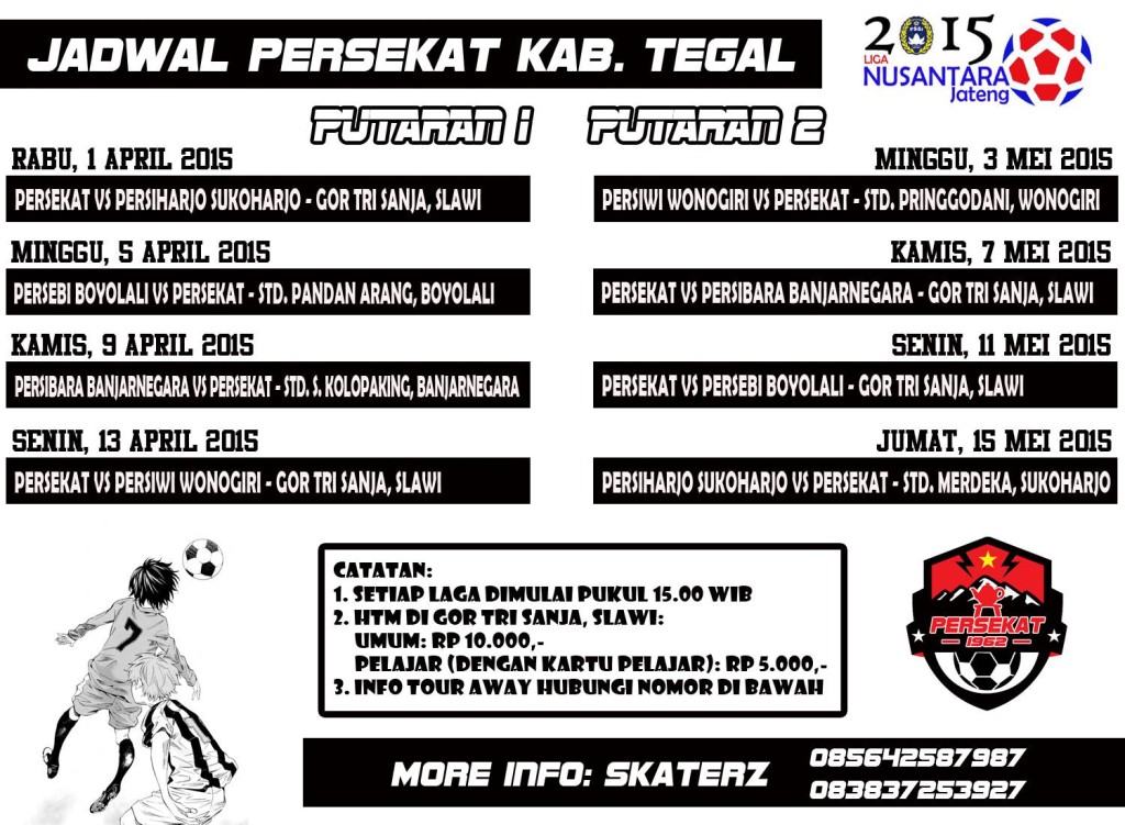 Jadwal Persekat 2015
