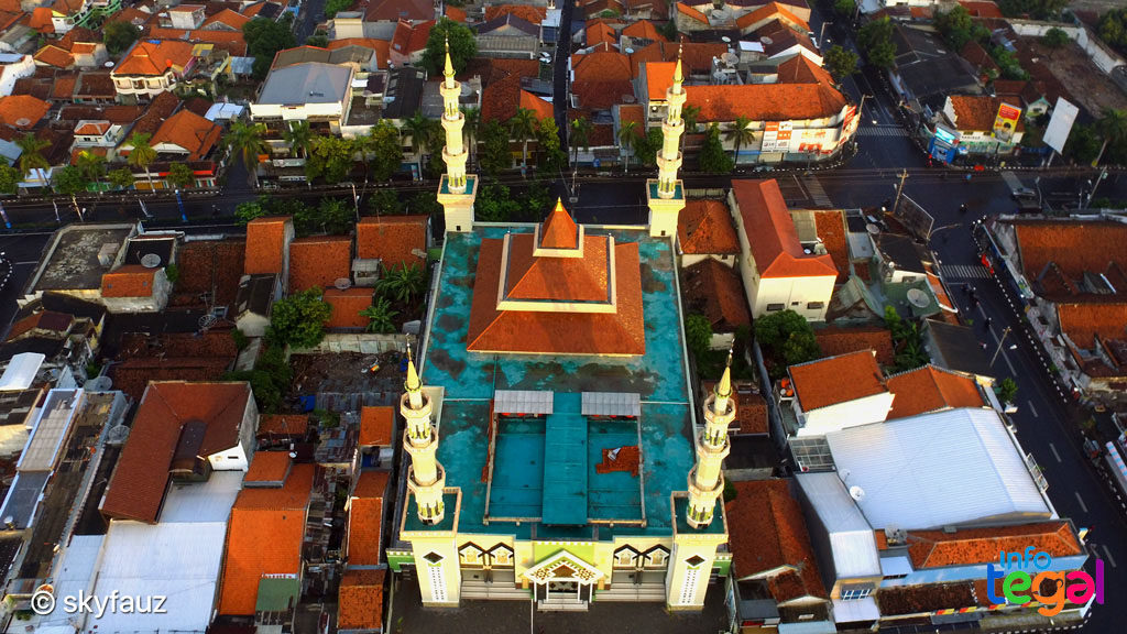 Masjid Agung Kota Tegal Tampak Atas