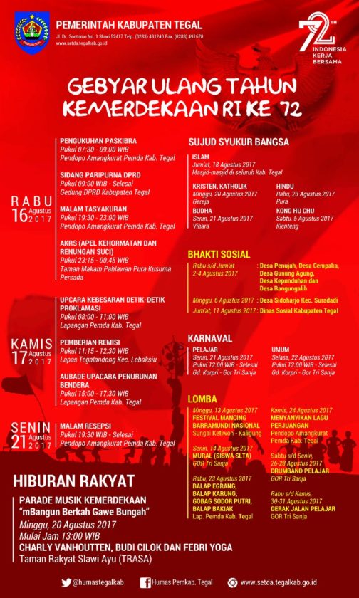 Rangkaian Peringatan HUT Republik Indonesia ke-72