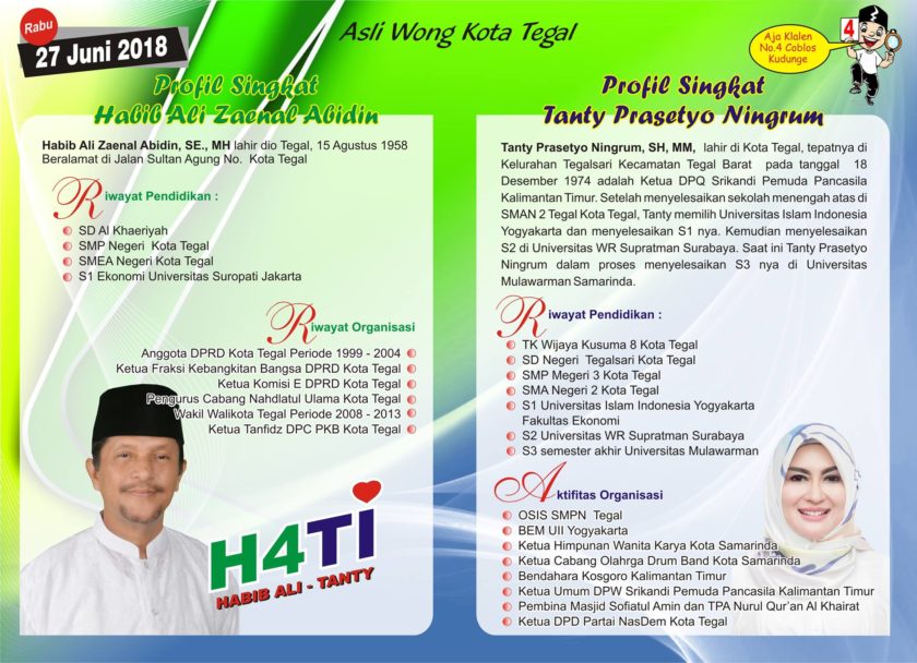 Visi Misi Bacalon Walikota Tegal nomer 4