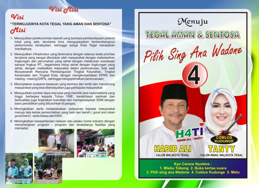 Visi Misi Bacalon Walikota Tegal nomer 4.2