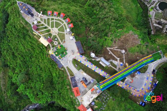 Wisata Rainbow Slide Guci Tegal